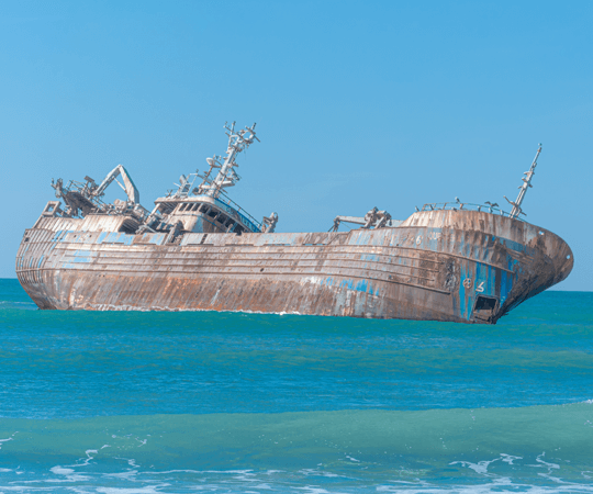 L’ancien sardinier échoué